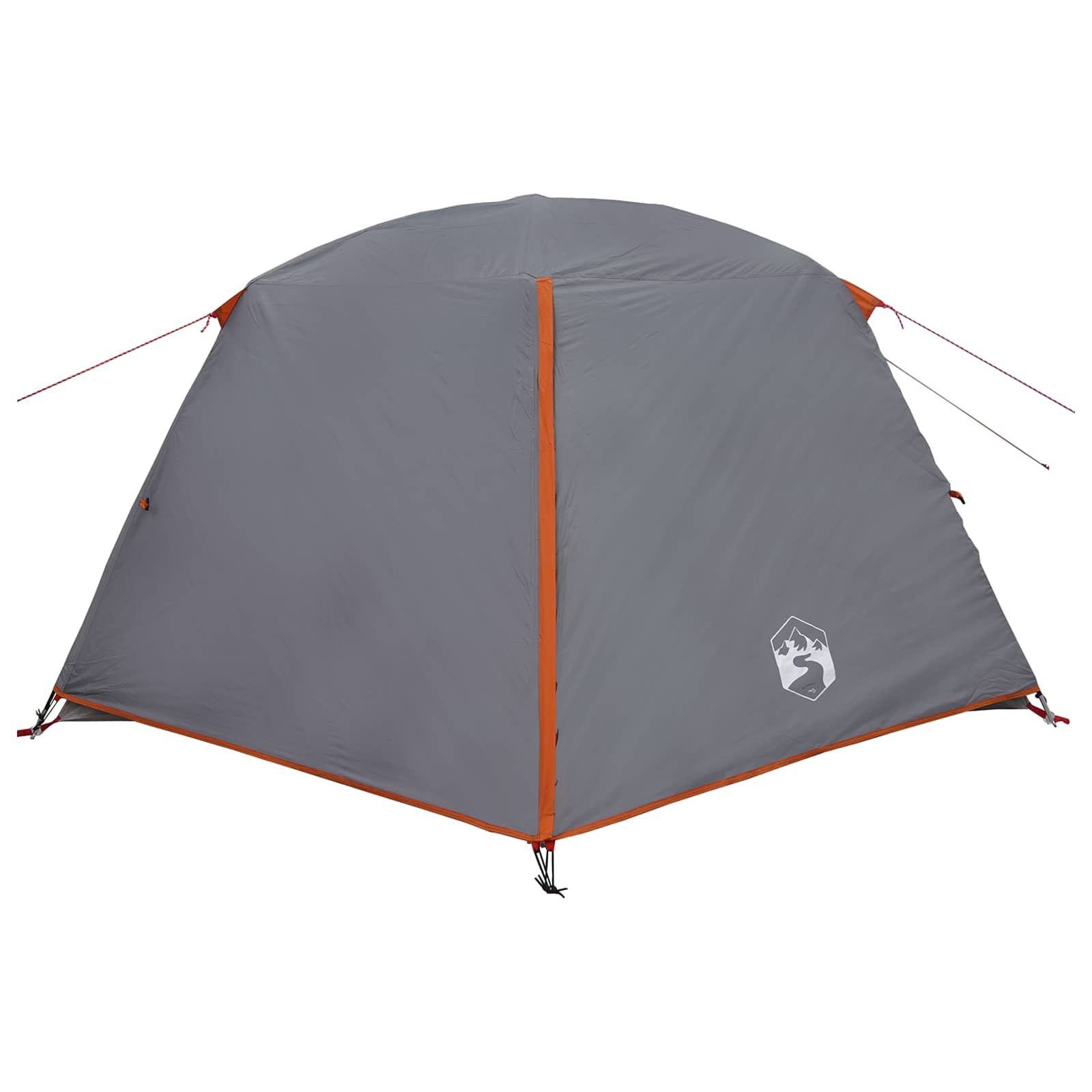 Trekkingzelt Grau und Orange 4-Personen
