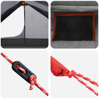 Trekkingzelt Grau und Orange 222 x 85 x 125 cm