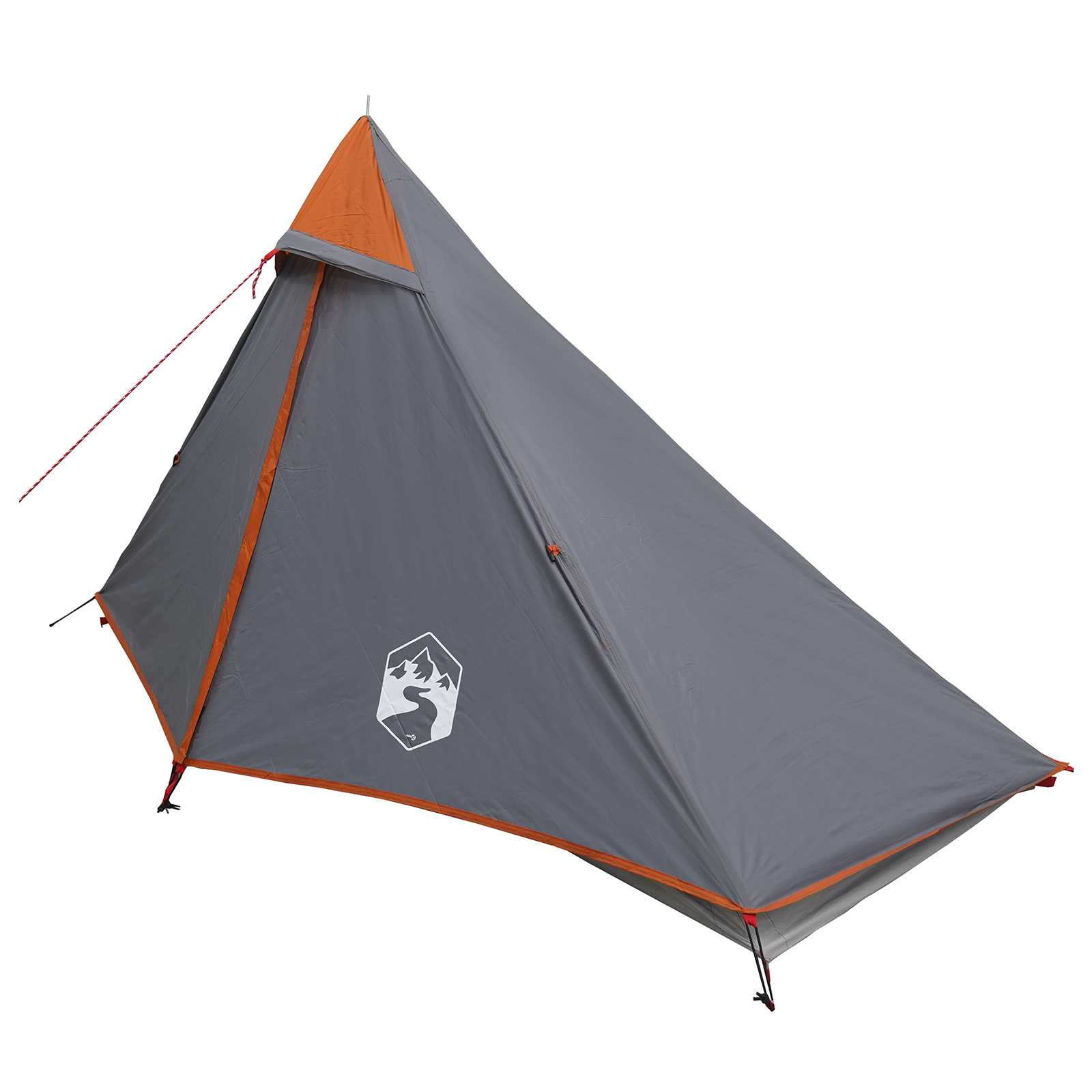 Trekkingzelt Grau und Orange 222 x 85 x 125 cm