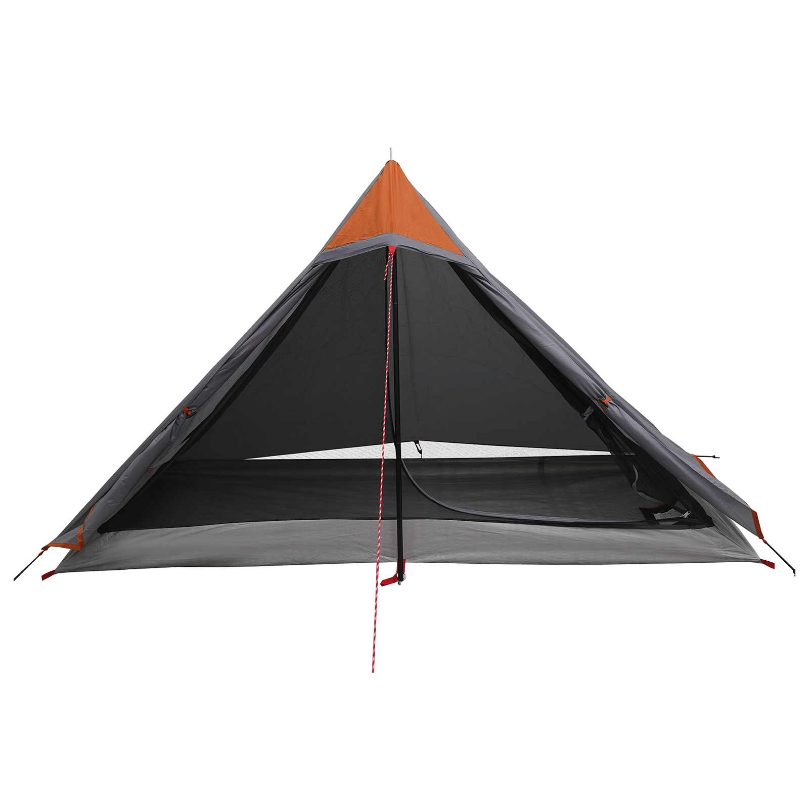 Trekkingzelt Grau und Orange 222 x 85 x 125 cm