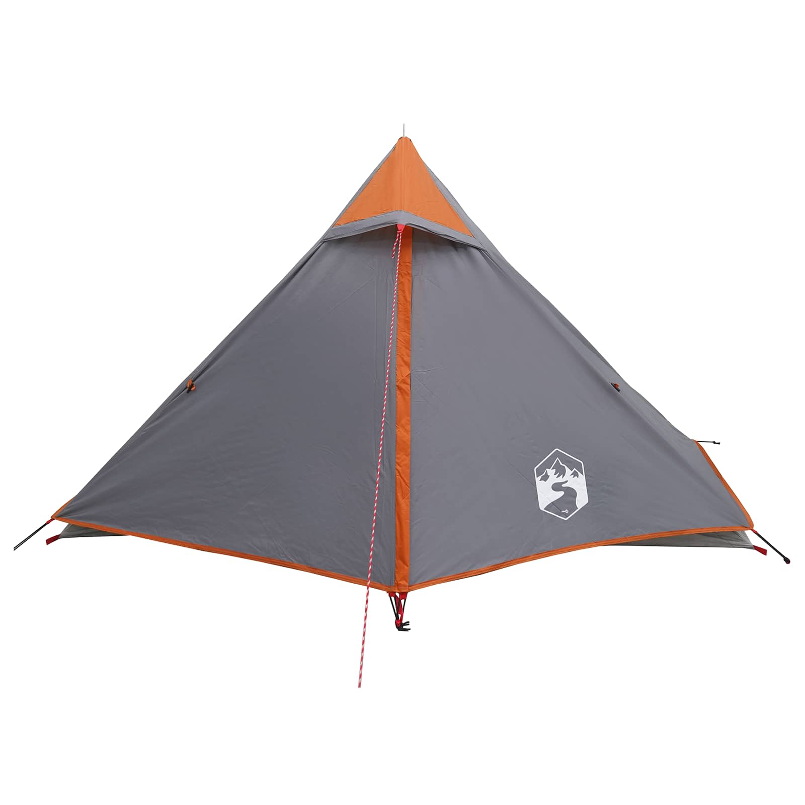 Trekkingzelt Grau und Orange 222 x 85 x 125 cm
