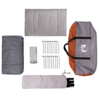 Tunnelzelt Grau und Orange 475 x 220 x 192 cm