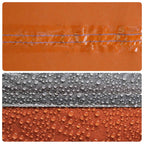 Tunnelzelt Grau und Orange 475 x 220 x 192 cm