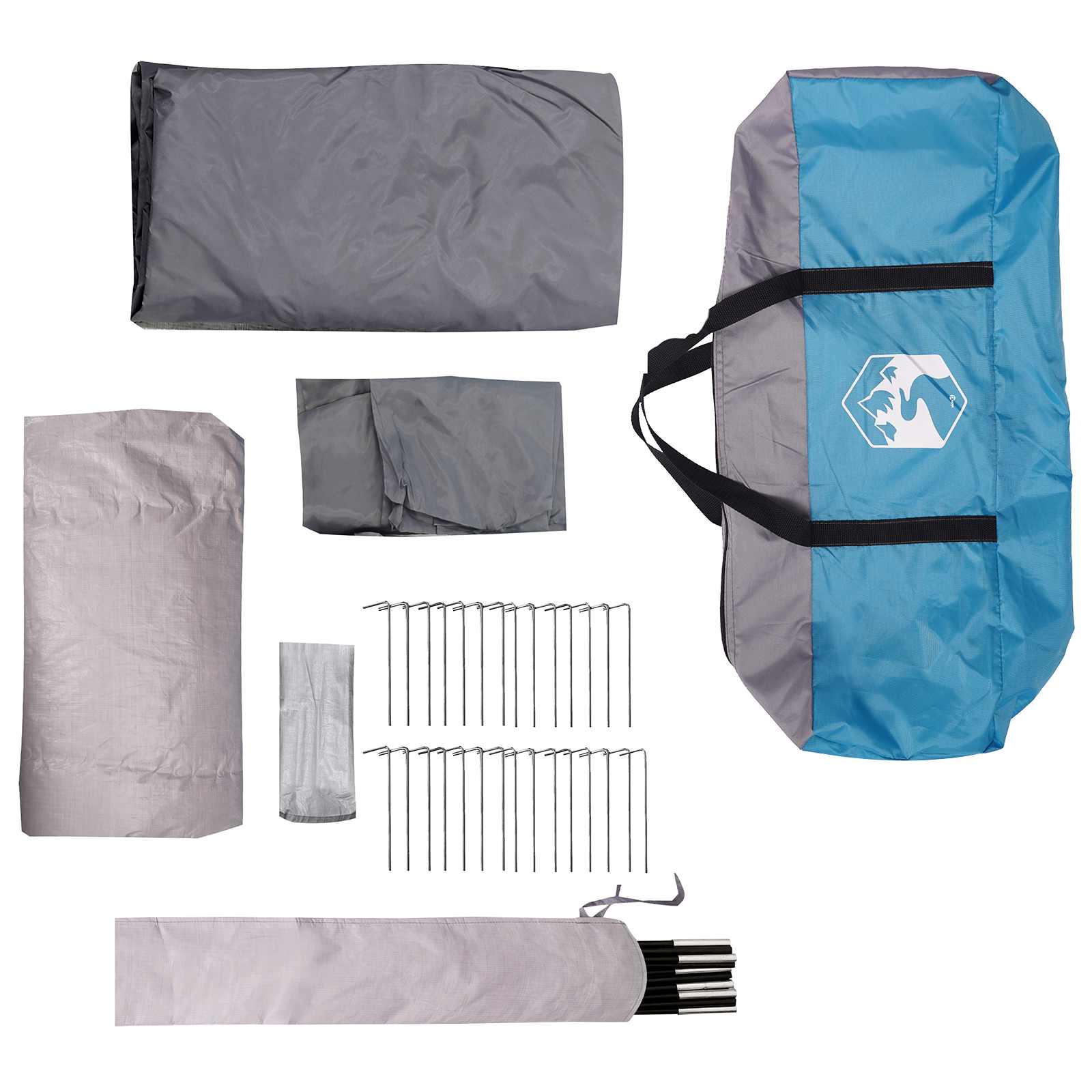 Tunnelzelt Blau 560 x 395 x 212 cm