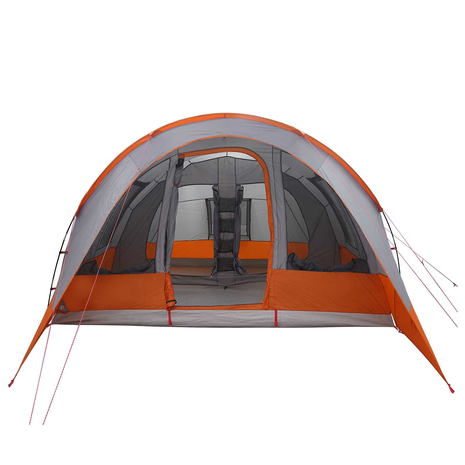Tunnelzelt Grau und Orange 560 x 395 x 212 cm