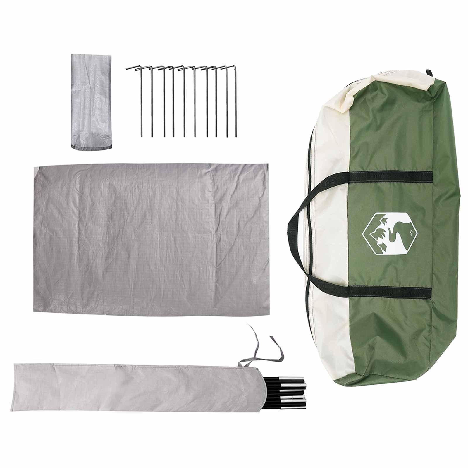 Party-Zelt Grün 4-Personen 185T Polyester mit PU-Beschichtung