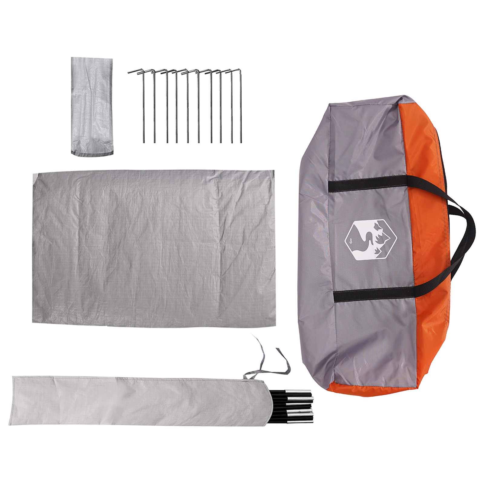 Party-Zelt Grau und Orange 4-Personen
