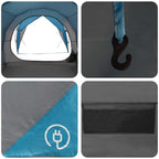Tunnelzelt Blau 382 x 262 x 214 cm