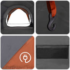 Tunnelzelt Grau und Orange 382 x 262 x 214 cm