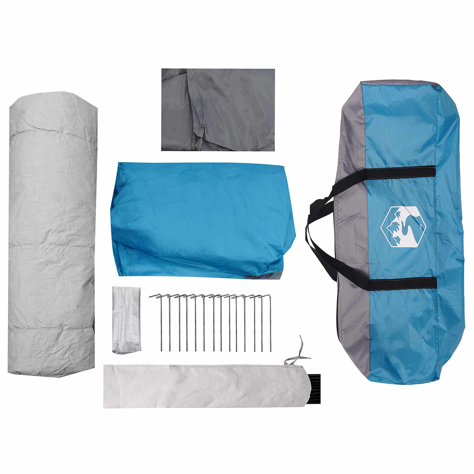Sofort Zelt Blau 8-Personen 185T Polyester mit PU-Beschichtung
