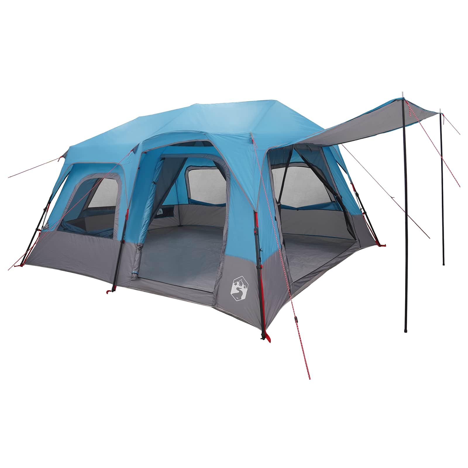 Sofort Zelt Blau 8-Personen 185T Polyester mit PU-Beschichtung