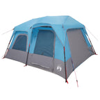 Sofort Zelt Blau 8-Personen 185T Polyester mit PU-Beschichtung