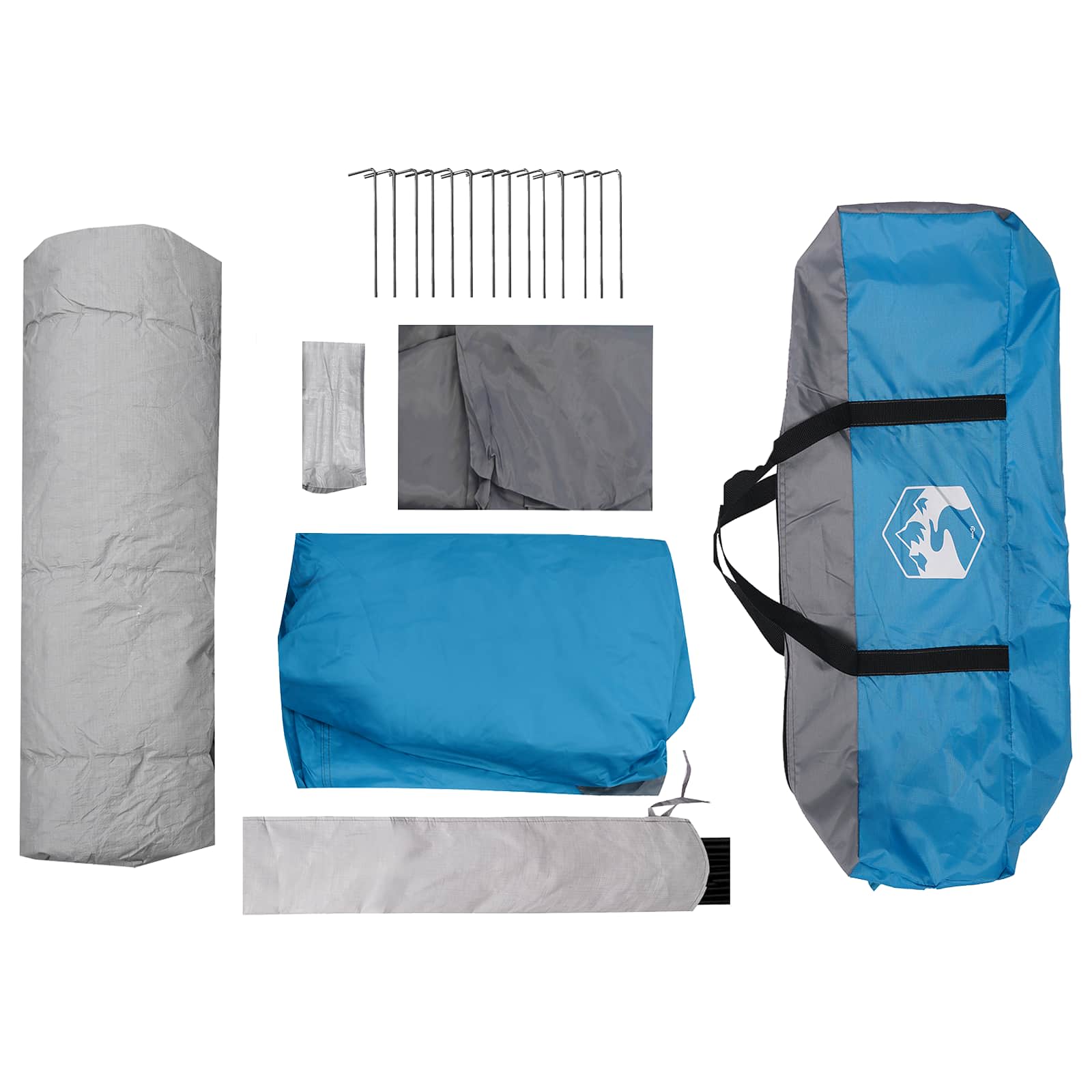 Sofort Zelt Blau 10 Personen 185T Polyester mit PU-Beschichtung