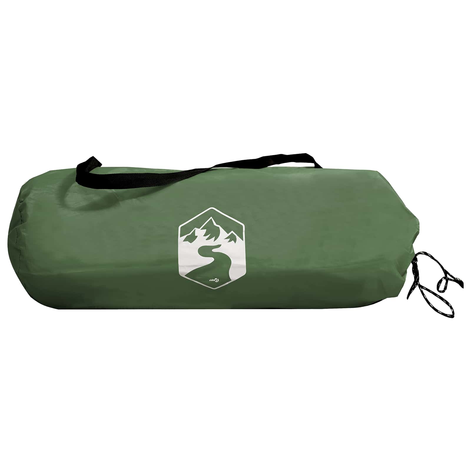 Trekkingzelt Grün 4-Personen 185T Polyester mit PU-Beschichtung