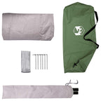 Trekkingzelt Grün 4-Personen 185T Polyester mit PU-Beschichtung