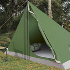 Trekkingzelt Grün 4-Personen 185T Polyester mit PU-Beschichtung