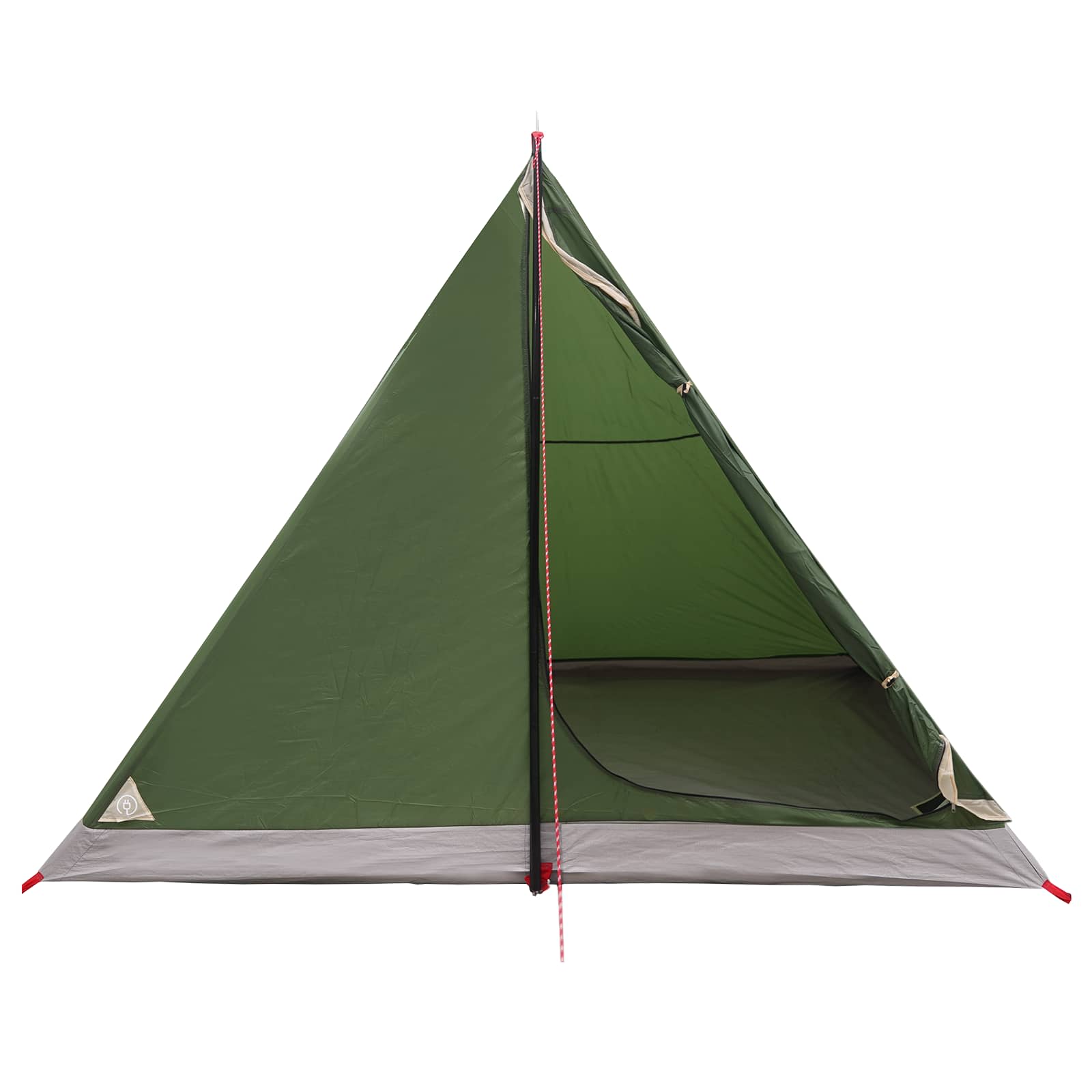 Trekkingzelt Grün 4-Personen 185T Polyester mit PU-Beschichtung