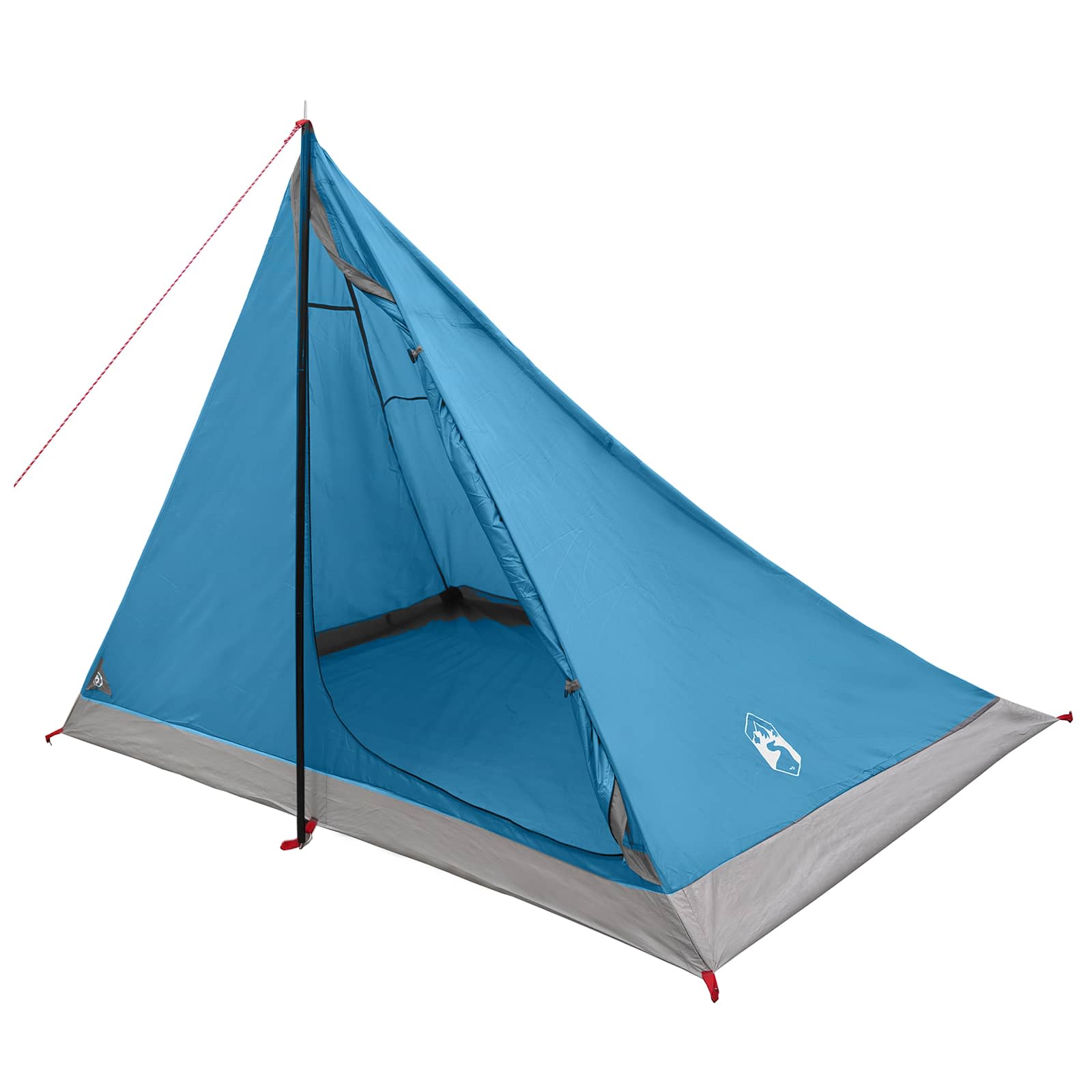 Trekkingzelt Blau 4-Personen 185T Polyester mit PU-Beschichtung