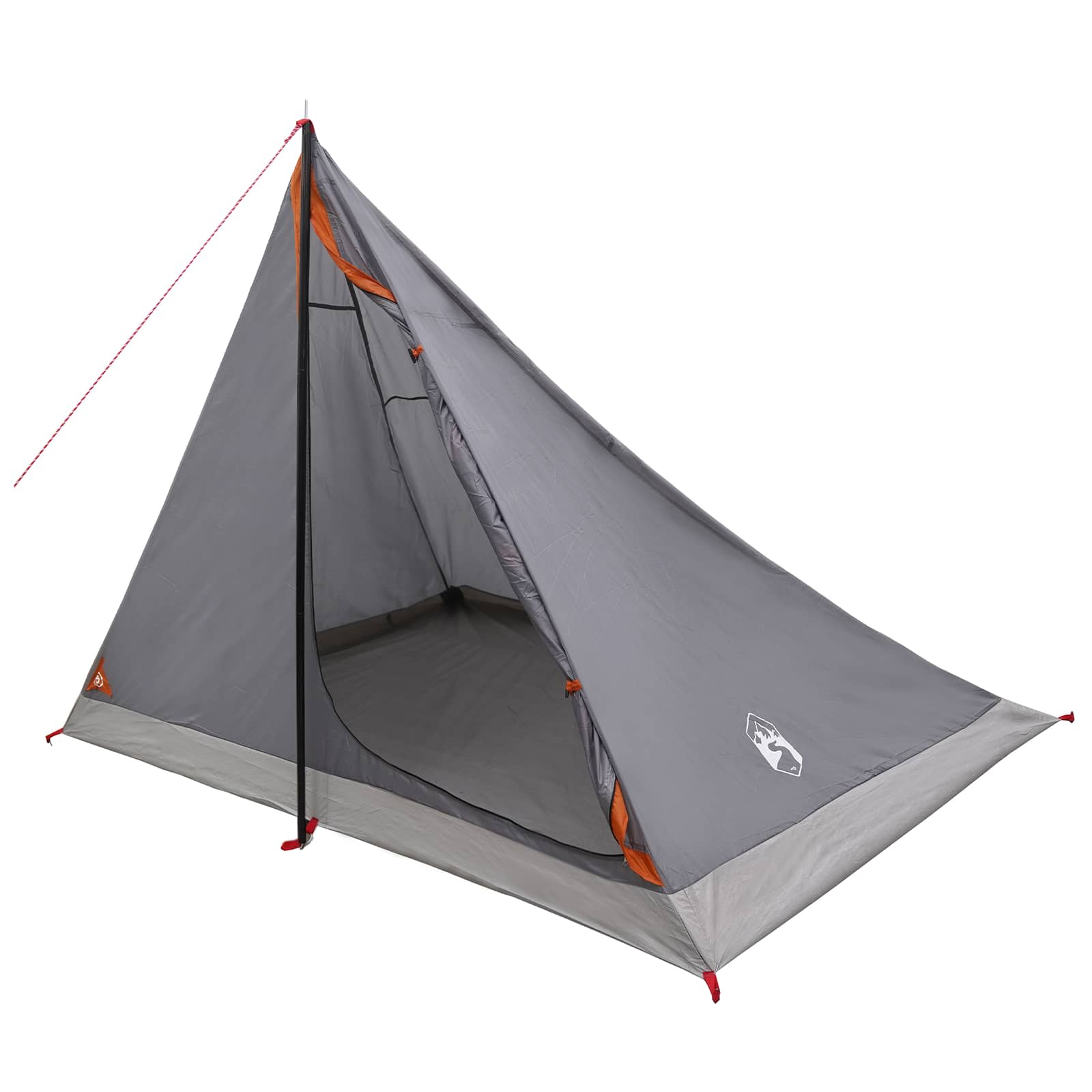 Trekkingzelt Grau und Orange 4-Personen