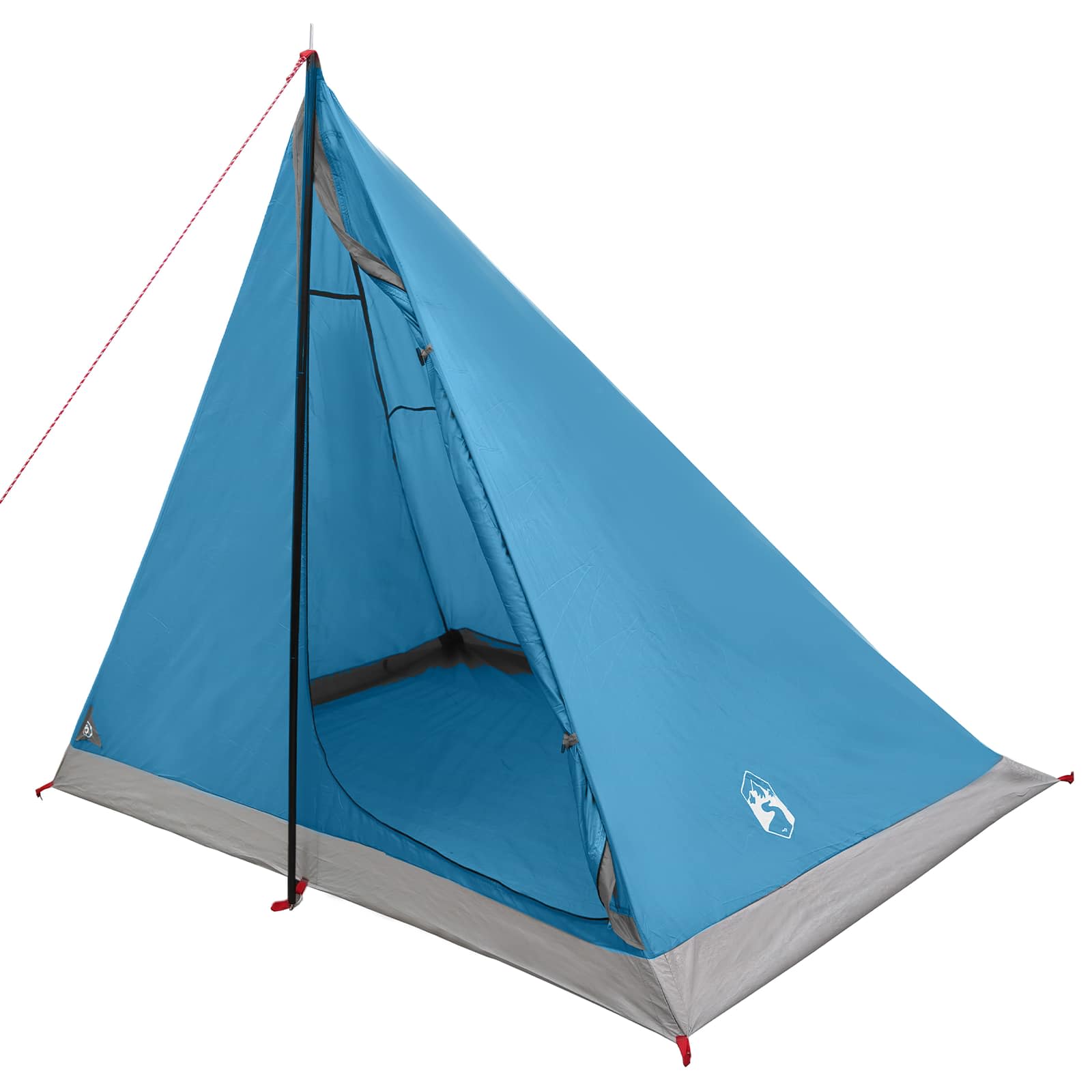 Trekkingzelt Blau 2-Personen 185T Polyester mit PU-Beschichtung