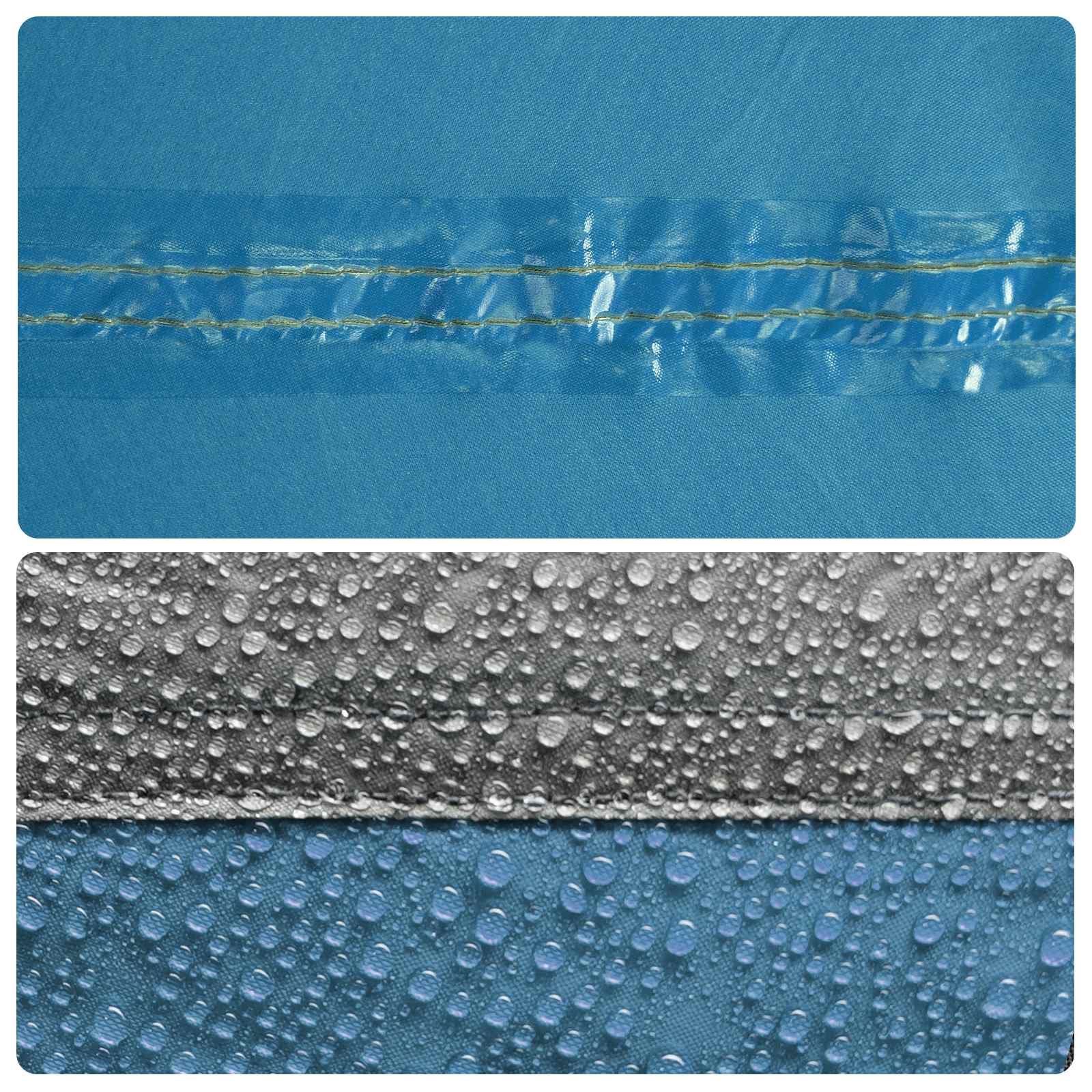 Tunnelzelt Blau 4-Personen 185T Polyester mit PU-Beschichtung