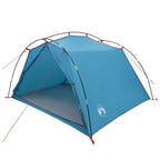 Tunnelzelt Blau 4-Personen 185T Polyester mit PU-Beschichtung