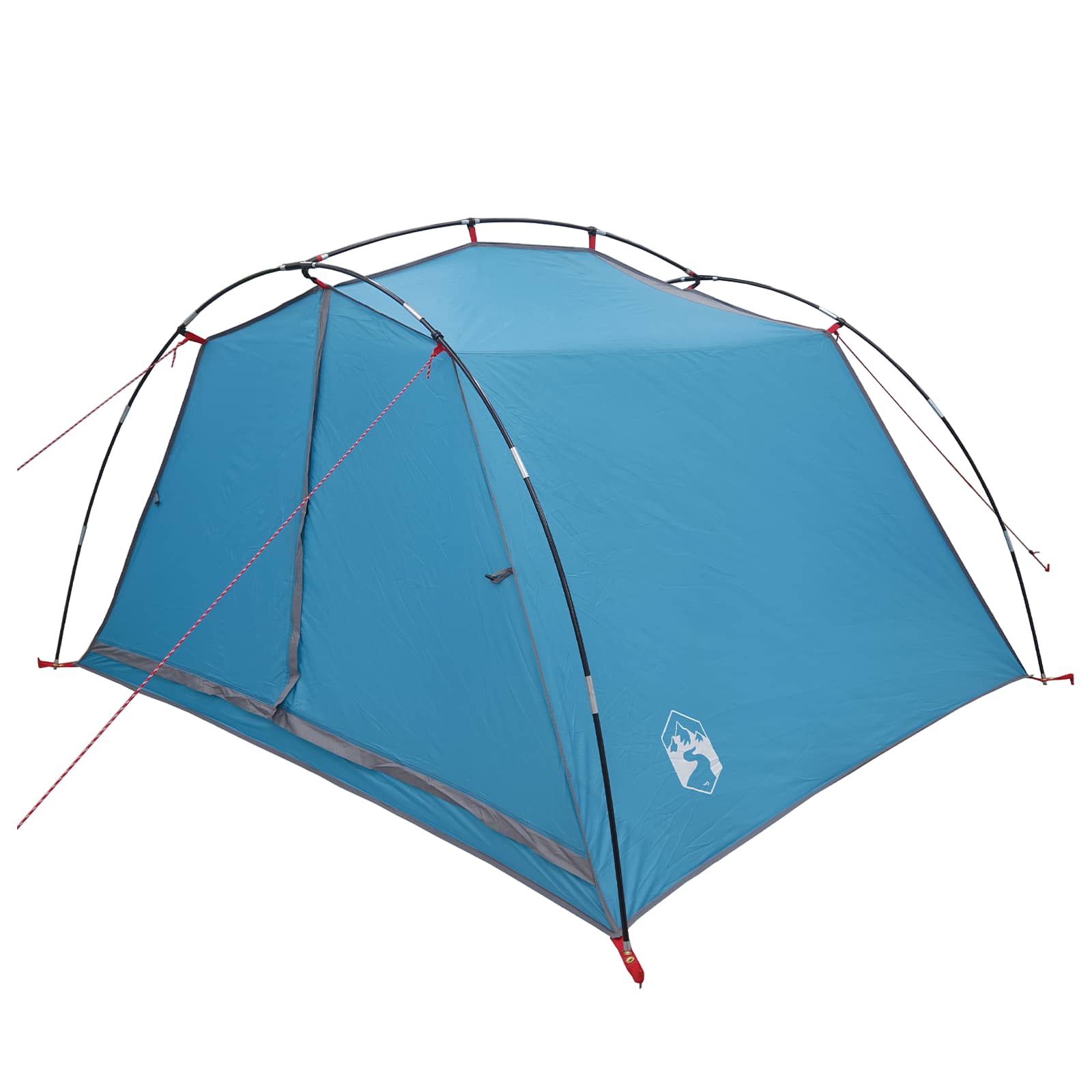 Tunnelzelt Blau 4-Personen 185T Polyester mit PU-Beschichtung
