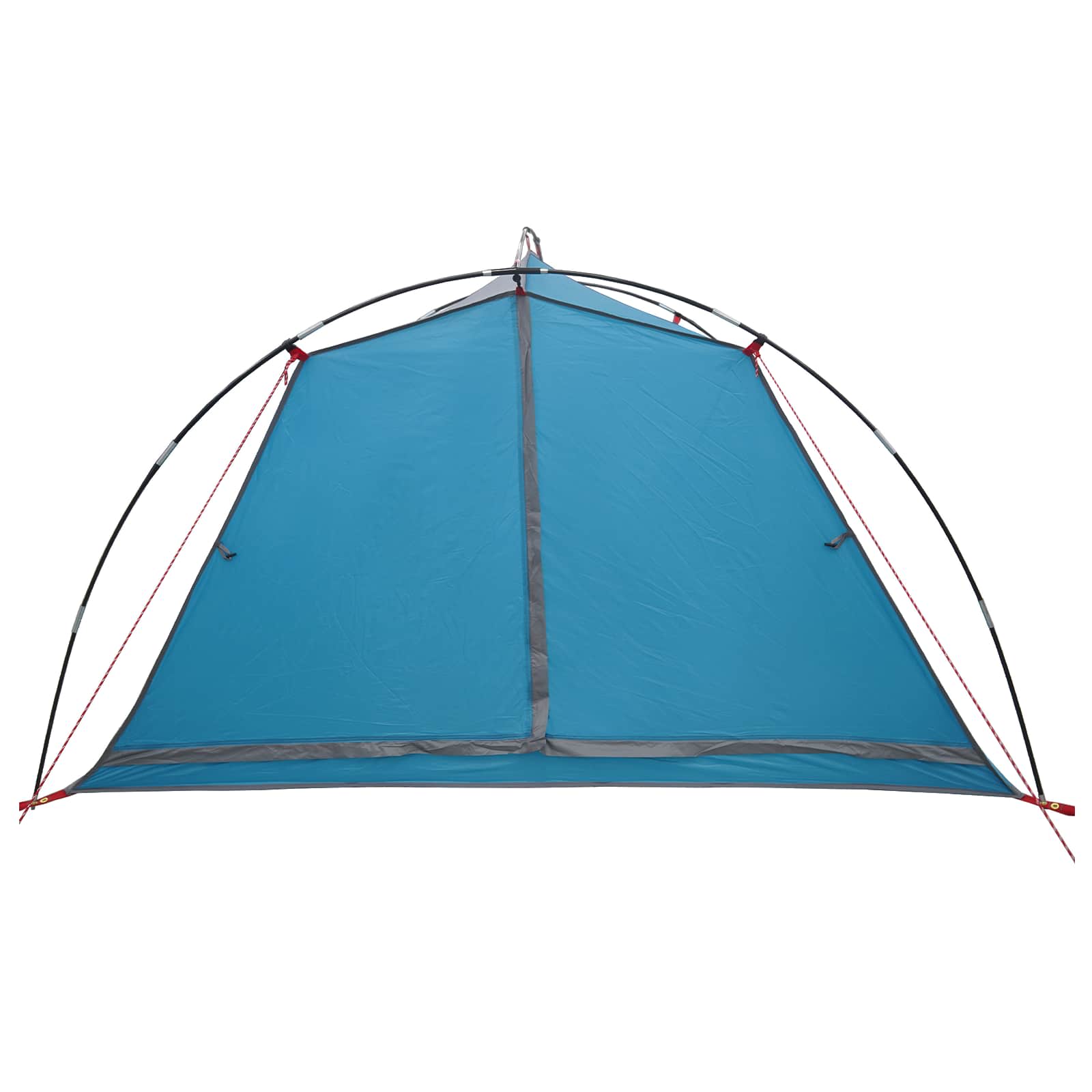 Tunnelzelt Blau 4-Personen 185T Polyester mit PU-Beschichtung