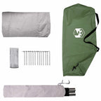 Trekkingzelt Grün 4-Personen 185T Polyester mit PU-Beschichtung
