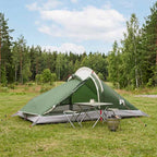 Trekkingzelt Grün 4-Personen 185T Polyester mit PU-Beschichtung