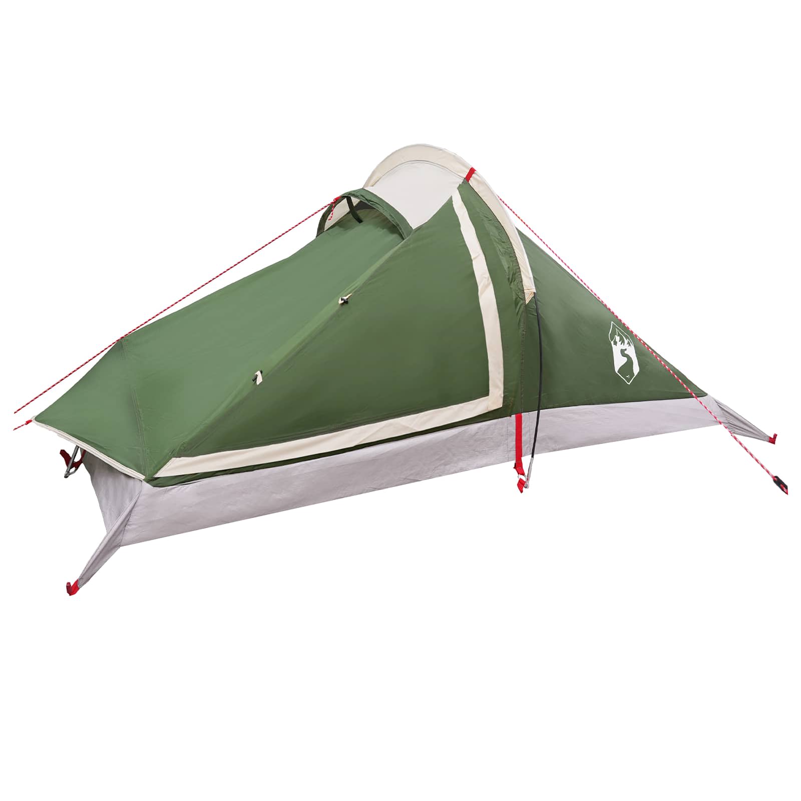 Trekkingzelt Grün 4-Personen 185T Polyester mit PU-Beschichtung
