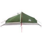 Trekkingzelt Grün 4-Personen 185T Polyester mit PU-Beschichtung
