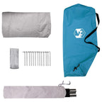 Trekkingzelt Blau 4-Personen 185T Polyester mit PU-Beschichtung