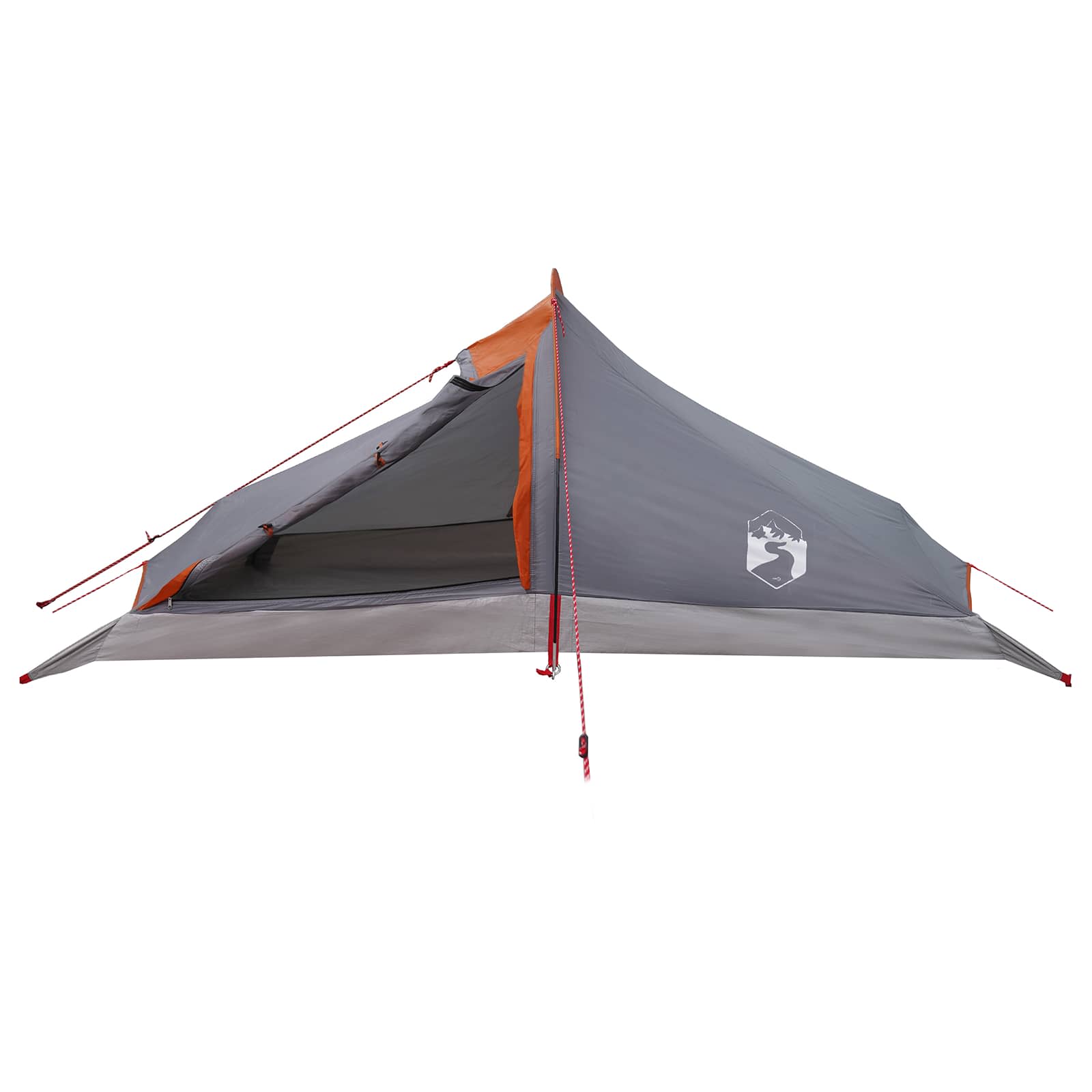 Trekkingzelt Grau und Orange 4-Personen