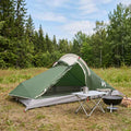 Trekkingzelt Grün 2-Personen 185T Polyester mit PU-Beschichtung