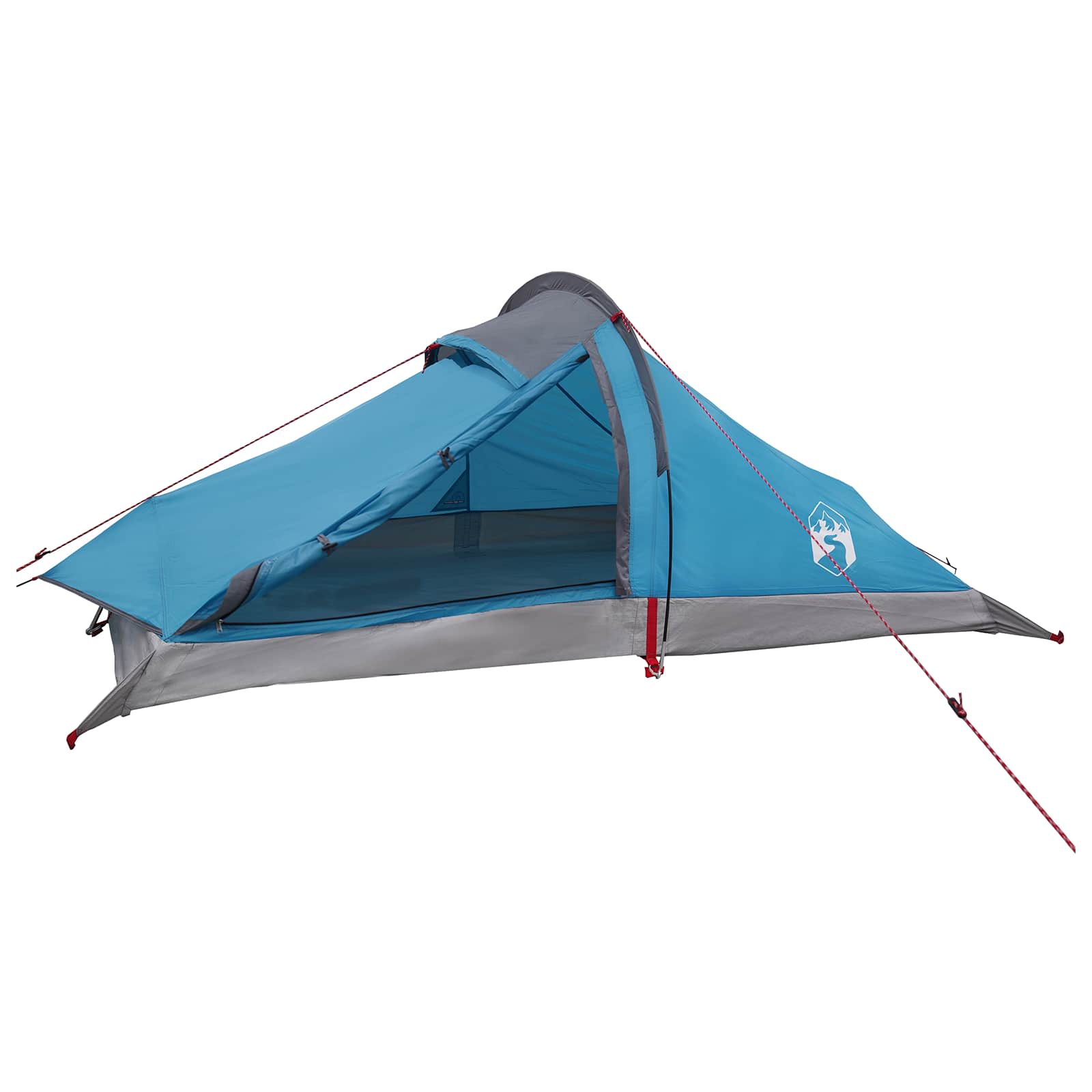 Trekkingzelt Blau 2-Personen 185T Polyester mit PU-Beschichtung