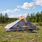 Trekkingzelt Grau und Orange 2-Personen