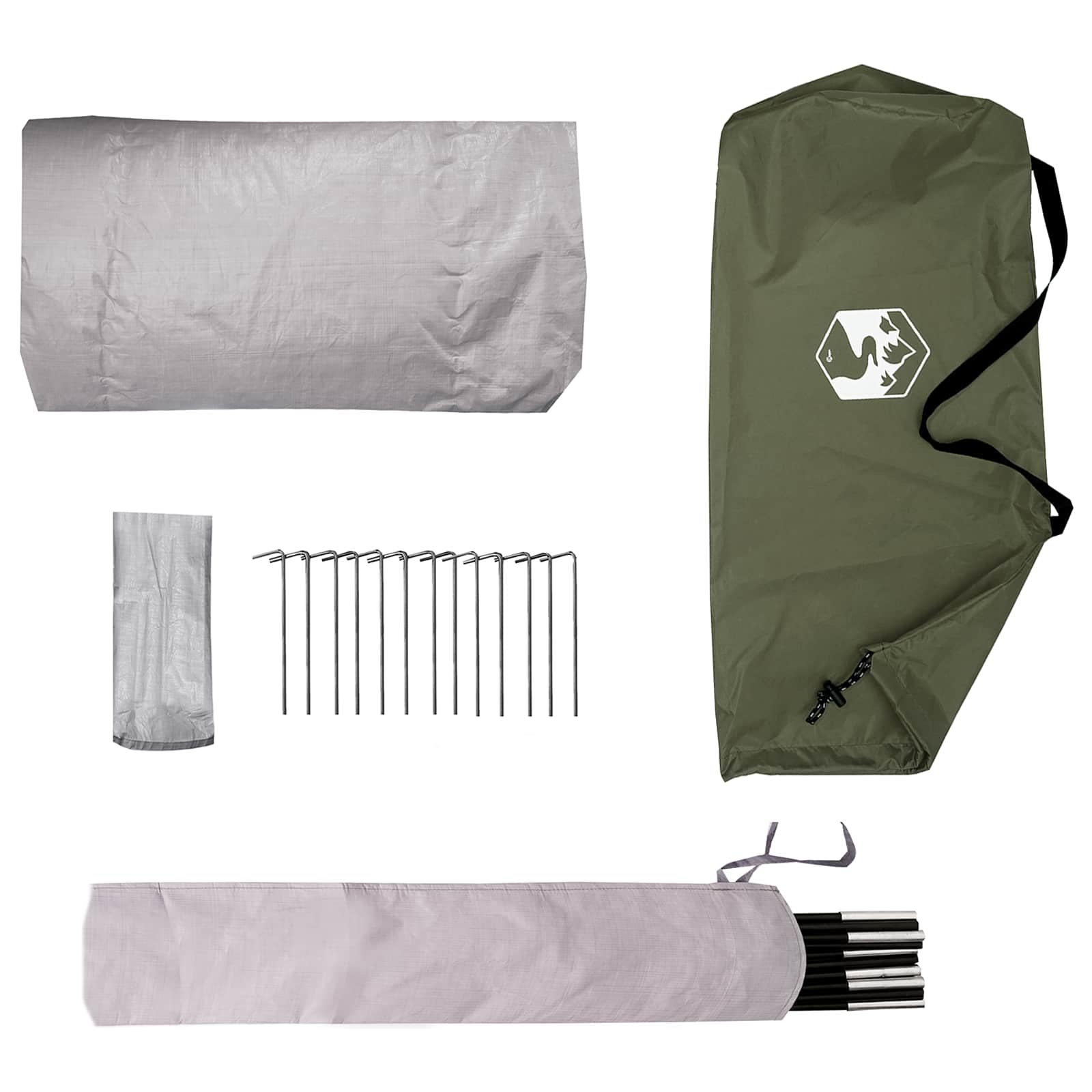 Trekkingzelt Olive Grün 4-Personen