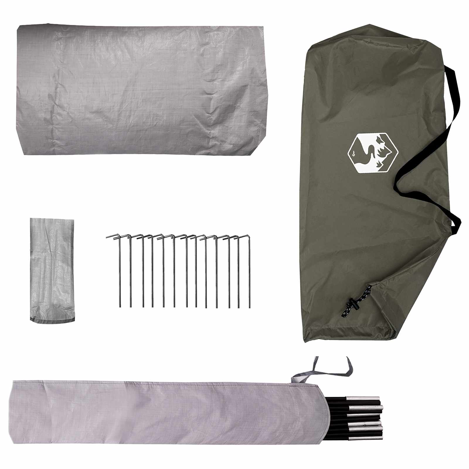 Trekkingzelt Olive Grün 2-Personen