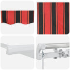 Einziehbare Markise Orange und Braun 400 x 300 cm