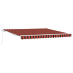 Einziehbare Markise Orange und Braun 400 x 300 cm