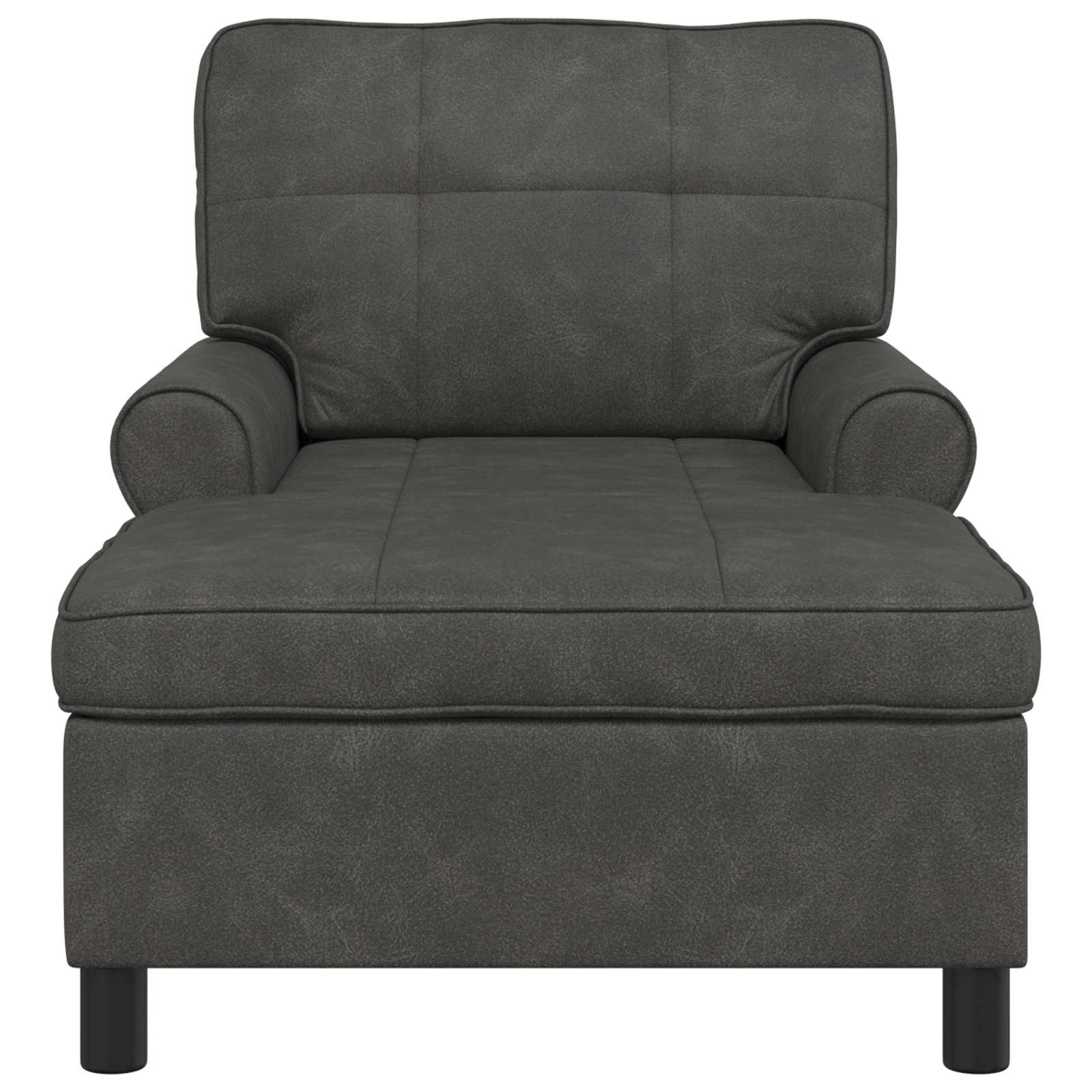 Lounge-Liege mit Kissen Schwarz 91 x 157 x 91 cm Kunstleder