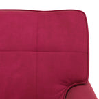 Lounge-Liege mit Kissen Weinrot 91 x 157 x 91 cm Samt