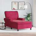 Lounge-Liege mit Kissen Weinrot 91 x 157 x 91 cm Samt