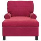 Lounge-Liege mit Kissen Weinrot 91 x 157 x 91 cm Samt