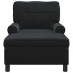 Lounge-Liege mit Kissen Schwarz 91 x 157 x 91 cm Samt