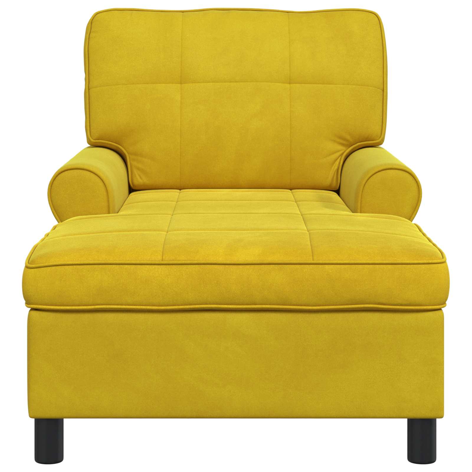 Lounge-Liege mit Kissen Gelb 91 x 157 x 91 cm Samt