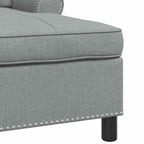 Lounge-Liege mit Kissen Hellgrau 91 x 157 x 91 cm Stoff