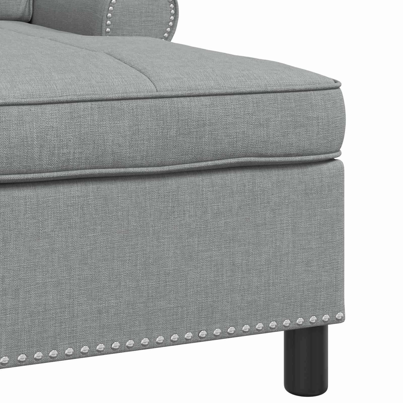 Lounge-Liege mit Kissen Hellgrau 91 x 157 x 91 cm Stoff