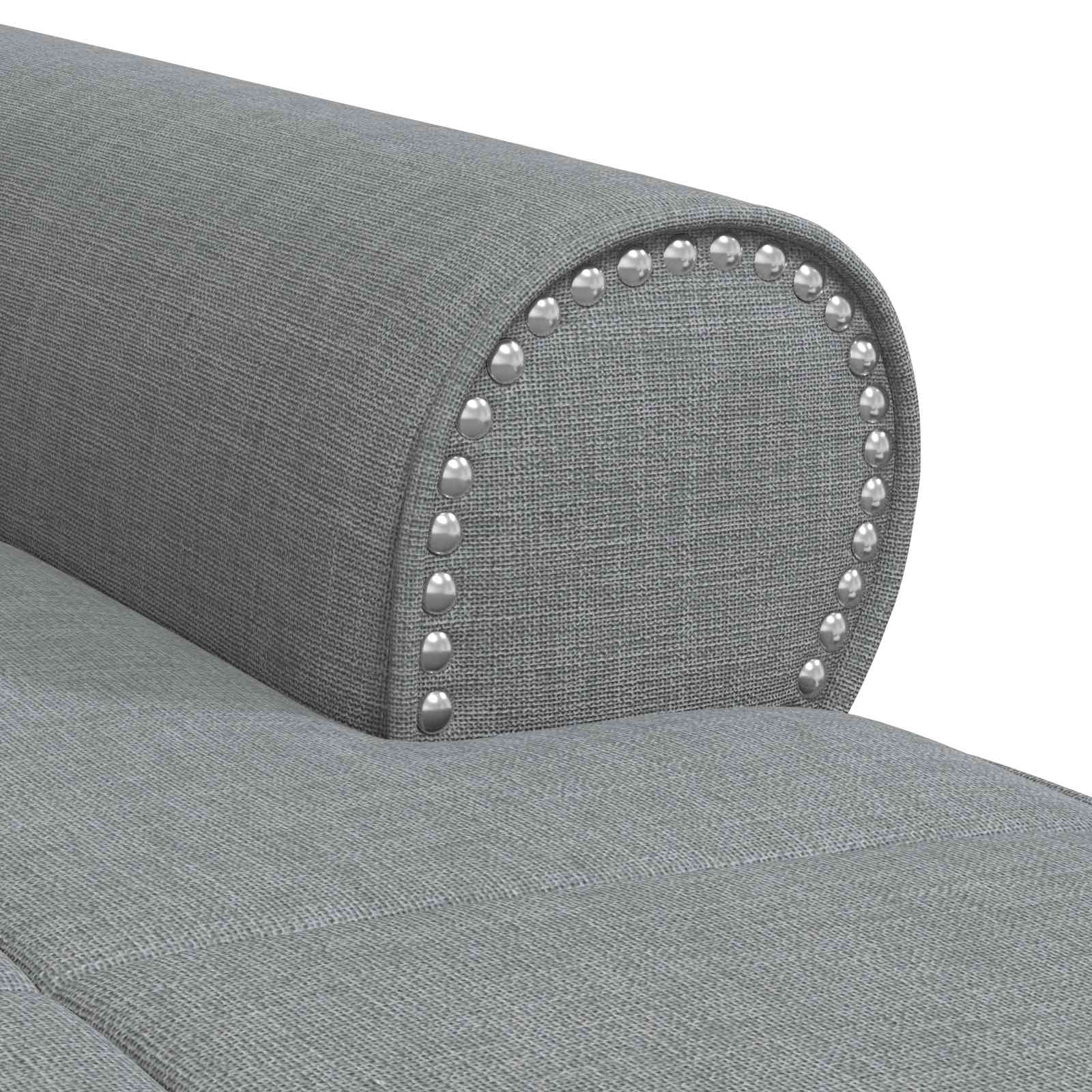 Lounge-Liege mit Kissen Hellgrau 91 x 157 x 91 cm Stoff